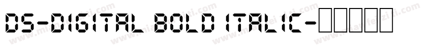 DS-Digital Bold Italic字体转换